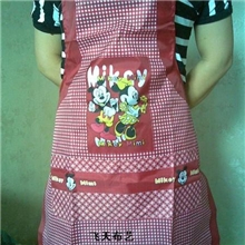 热销韩版低价挂脖磨毛布围裙批发定做广告围裙可爱卡通双兜围裙