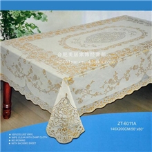 供应烫金防水桌布塑料台布批发PVC免洗餐桌布简欧一件代发