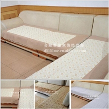 供应超柔短毛绒沙发垫双面使用布艺绗缝沙发坐垫三色