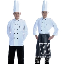 酒店餐厅厨师服工作服装绣龙夏秋短袖男女厨房厨衣服工装制服批发