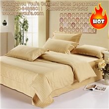 厂家直销现货酒店宾馆纯棉40纱支一分条床上用品四件套