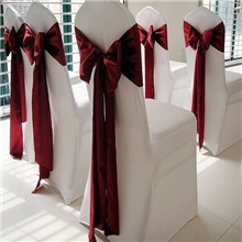 厂价直销婚庆酒店椅背装饰椅套背蝴蝶结绸缎椅背纱