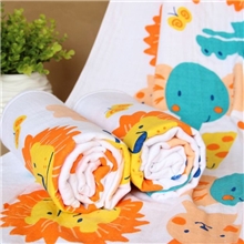 95*115双层蜂巢卡通婴儿浴巾加大纱布浴巾毛巾被柔软吸水优质