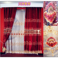 厂家直销爆款高档水溶绣花窗帘高档别墅欧式窗帘窗帘提花窗帘