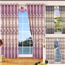 18公分横条印花全遮光窗帘布印花窗纱零剪成品窗帘