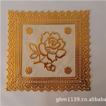 热销供应PVC烫金杯垫、小杯垫碗垫餐垫方形杯垫