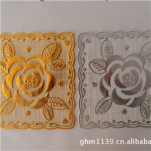 l件起批批发供应高品质的pvc烫金银杯垫/餐垫/烟灰缸垫