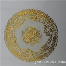 直销各种pvc烫金垫/餐垫杯垫/烟灰缸垫系列圆形直径（约20cm）