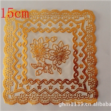 精品热销pvc烫金餐垫/烟灰缸垫/环保杯垫方形约15*15cm