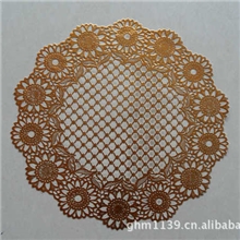 热销推荐酒店用品PVC烫金垫子尺寸约30cm批发圆形餐垫