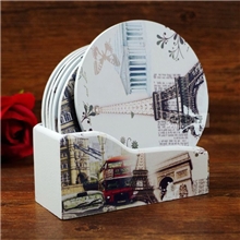 zakka田园原木杯垫套装碗垫隔热垫环保防滑餐具盘垫木质