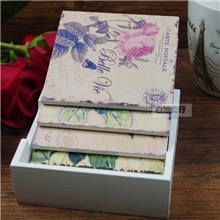 仿古创意田园印花宜家餐具餐桌碗垫隔热垫环保木杯垫套装批发