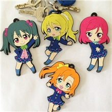 批发小女孩钥匙扣送女朋友礼物钥匙扣滴胶钥匙扣钥匙配饰