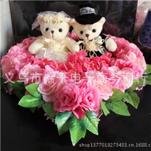 婚庆礼物精品情侣泰迪熊压床娃娃婚车婚礼礼品情侣熊一对