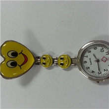 合金笑脸护士表！全新桃心滴胶笑脸+笑脸带粒护士表，厂家促销，