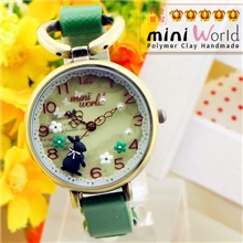 爆款韩国mini手工软陶手表双层玻璃复古手表新款高档女士手表