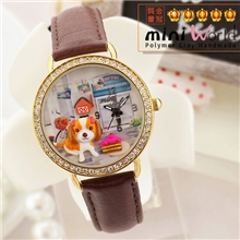 韩国mini手表批发diy手工软陶儿童款卡通手表品牌手表批发