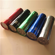 【热销】9LED铝合金手电筒广告促销礼品优质手电筒强光手电筒