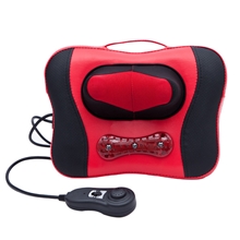 厂家直销红黑按摩器颈部按摩枕颈椎按摩仪自动按摩机按摩垫