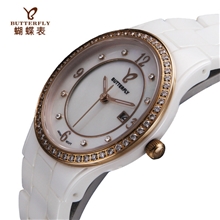 供应【正品蝴蝶手表】手表批发|陶瓷手表|女士手表|BUL108L