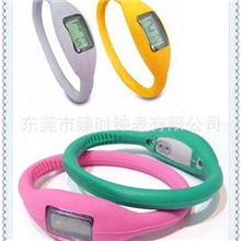 时尚硅胶韩国负离子手表led腕带手表运动表可防水可定做加工