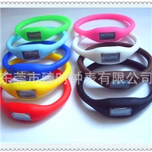 19cm负离子表果冻手表硅胶负离子手表果冻表流行时尚手表白屏