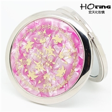 供应高档化妆镜贝壳化妆镜双面圆型化妆镜商务馈赠生日礼品