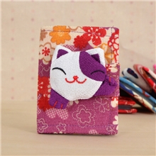 和风绉布招财猫信用卡包婚礼婚庆红包/PVC内页多位卡包ZB029