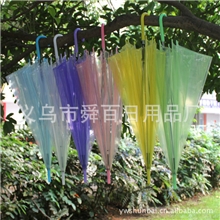 义乌雨伞厂家雨伞定制广告LOGO定做poe广告礼品伞透明雨伞批发