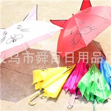 雨伞厂家批发定制儿童广告伞加印广告LOGO猫耳朵小伞儿童伞