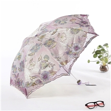 天堂伞正品专卖太阳伞防紫外线遮阳伞晴雨伞淑女绣花伞月下芙蓉