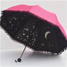《小刀伞厂》现货供应雨沐牌阿波罗三折创意色胶雨伞