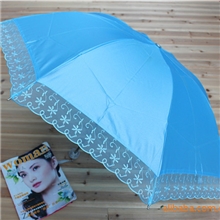 伞之天堂布尔享0198倒杆公主蕾丝花边珠光大花边睛雨伞厂家批发