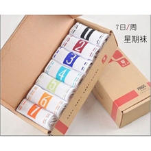 供应男士星期袜懒人专用的数字星期袜创意袜子7天袜批发