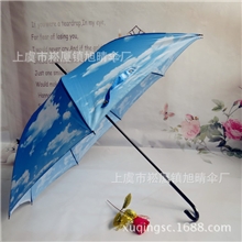 厂家直销批发供应8K直杆伞蓝天白云直杆伞，特价14.5元