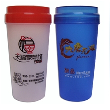 厂家供应塑料广告杯礼品广告杯办公广告杯密封广告杯广告杯子