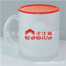 供应广告玻璃杯子马克磨砂礼品带手柄广告玻璃杯子【特价】