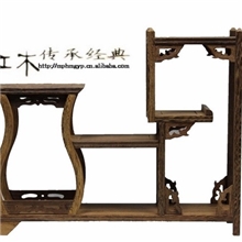 红木鸡翅木边瓶博古架多宝架家居装饰批发礼品