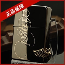 专柜ZIPPO打火机黑冰爱天使打火机zippo正版