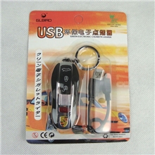 保时捷车钥匙USB充电打火机/创意防风无声电子点烟器个性时尚批发
