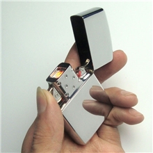 白冰标志USB电子点烟器原装正品/防风充电打火机创意金属超薄