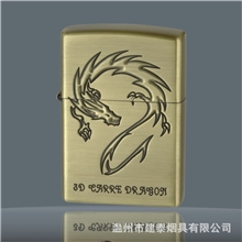 批发凹龙青铜拉丝金属棉油打火机建泰打火机批发ZIPPO193-50190