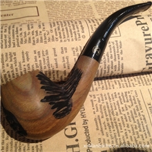 《厂家直销》多又吉烟具青绿檀木烟斗正品进口专业批发特价