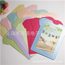 创意T恤悬挂纸相框七彩10张带麻绳夹子艺术相片墙批发带荧光