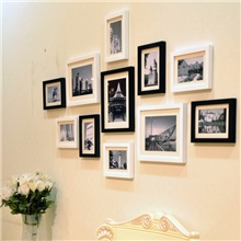 大11框纯实木照片墙相框墙7寸10寸组合送模板，配件