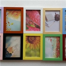 10寸加厚平板实木相框搭配照片墙相片墙厂家直销