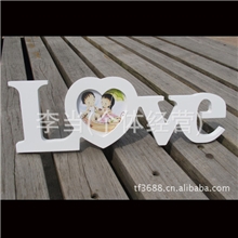 创意LOVE摆台相框高密度板相架婚纱写真照片欧式相框批发2寸