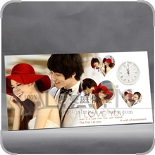 罗曼庭相框40*80cm爱情时光工艺钟/艺术挂钟相框/版画框挂钟