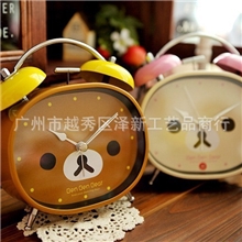 Rilakkuma轻松熊闹钟卡通打铃闹钟公仔卡通双铃闹钟6044轻松熊