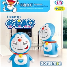 创意家居新款多啦A梦充电led灯叮当猫卡通伸缩台灯小夜灯